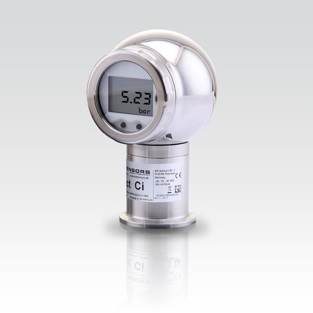 process pressure transmitter with ball housing and LCD display