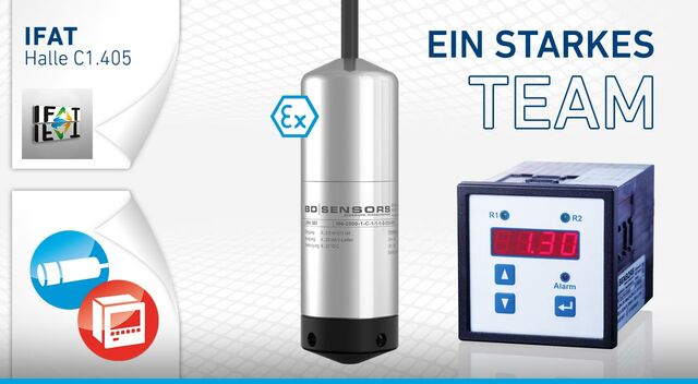 Füllstandsüberwachung mit Tauchsonde und Anzeigeeinheit