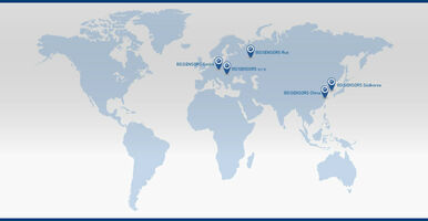 map with worldwide BD|SENSORS offices