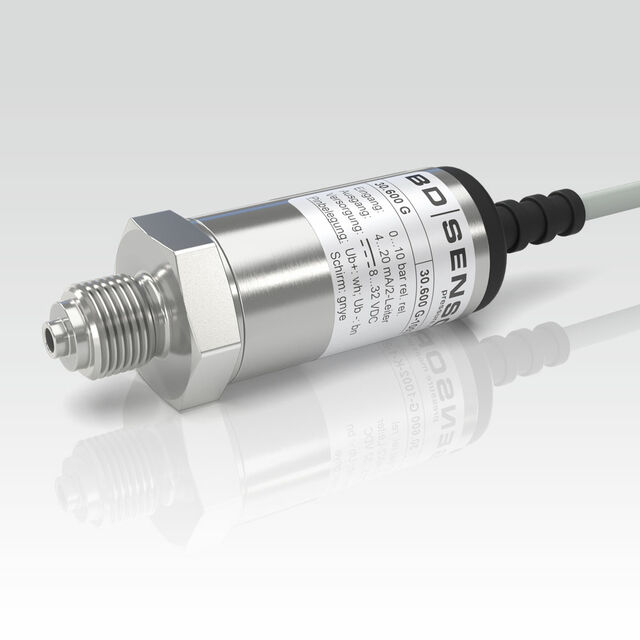 OEM pressure transmitter with ISO 4400-plug and G 1/4" connection