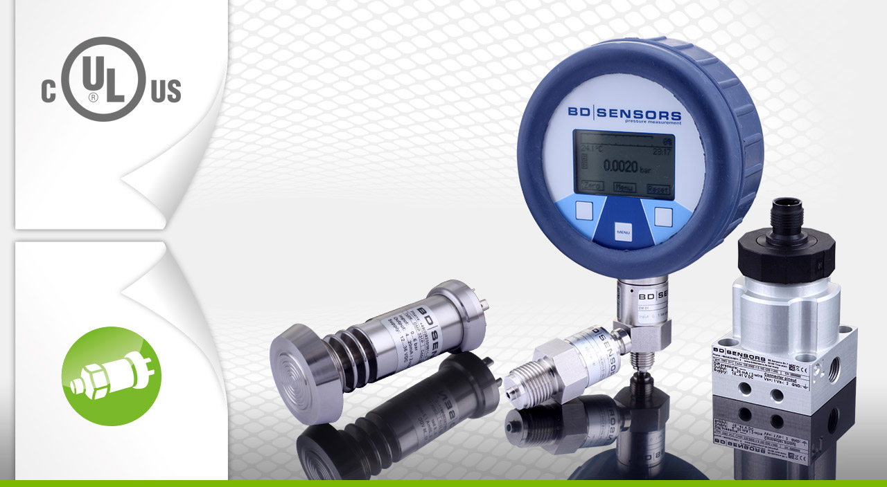Electronic pressure measurement with UL-certification