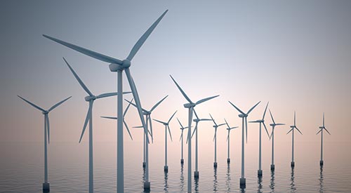 Druckmessung Energietechnik: Windradpark offshore